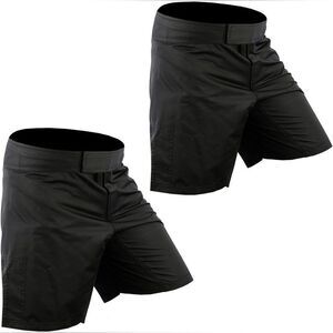 Roar Men’s Black MMA Grappling Thin Lightweight Nylon Shorts w/Slits (Size: Med)